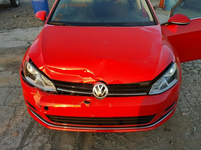 3VWCA7AU8FM511009 - 2015 VOLKSWAGEN GOLF SPORT RED photo 7