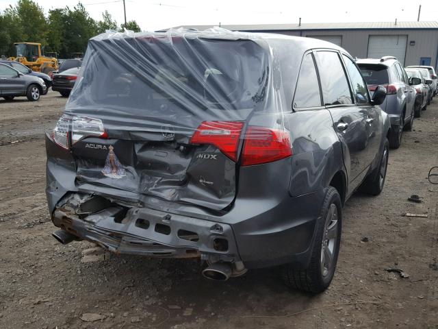 2HNYD28547H532077 - 2007 ACURA MDX SPORT GRAY photo 4