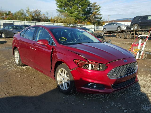 3FA6P0HD8GR273152 - 2016 FORD FUSION SE RED photo 1