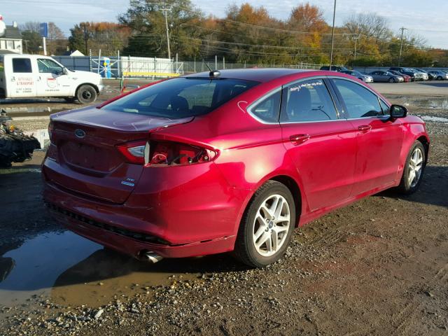 3FA6P0HD8GR273152 - 2016 FORD FUSION SE RED photo 4