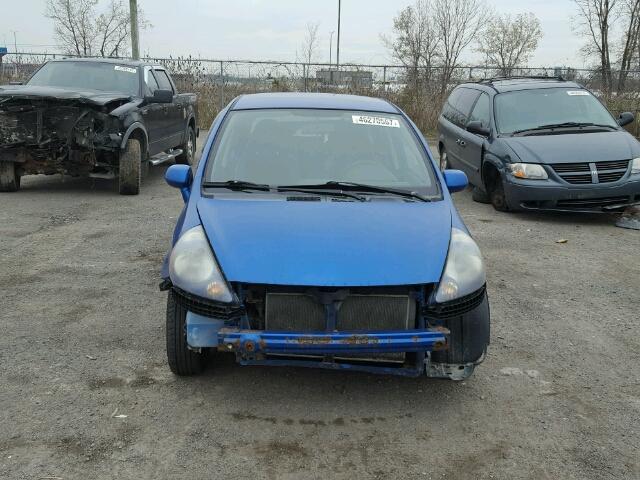 JHMGD38277S813696 - 2007 HONDA FIT DX BLUE photo 9