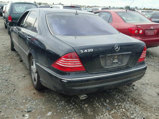 WDBNG70J16A467433 - 2006 MERCEDES-BENZ S 430 BLACK photo 3