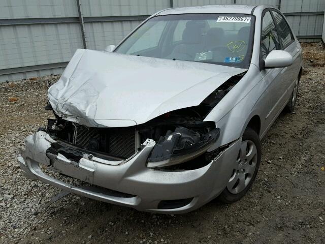 KNAFE221795591681 - 2009 KIA SPECTRA EX SILVER photo 2