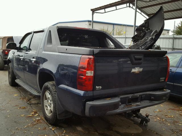 3GNFK12397G203578 - 2007 CHEVROLET AVALANCHE BLUE photo 3