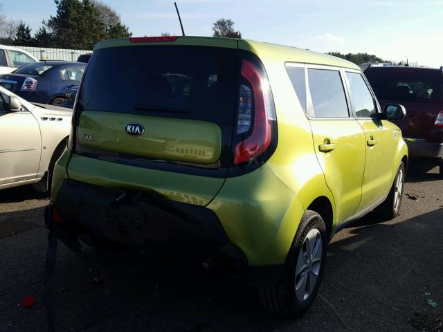 KNDJN2A22E7734557 - 2014 KIA SOUL GREEN photo 4