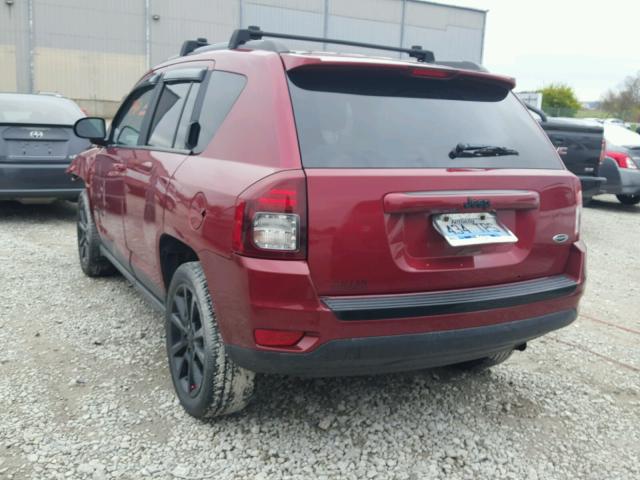 1C4NJCBA2ED818940 - 2014 JEEP COMPASS SP MAROON photo 3