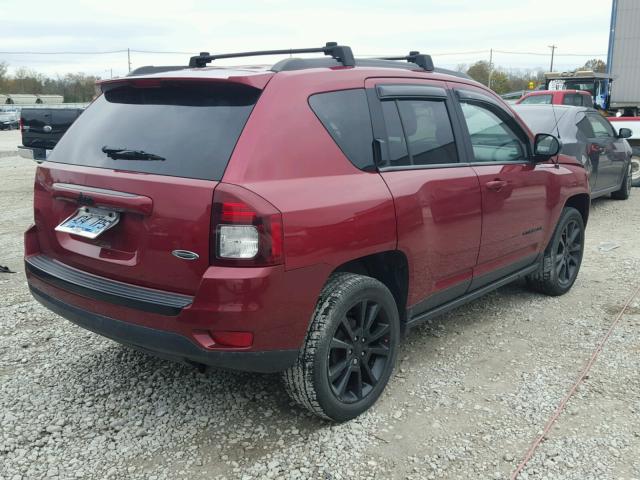 1C4NJCBA2ED818940 - 2014 JEEP COMPASS SP MAROON photo 4