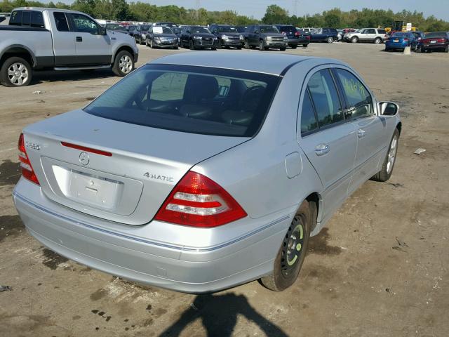 WDBRF92H07F892141 - 2007 MERCEDES-BENZ C 280 4MAT SILVER photo 4