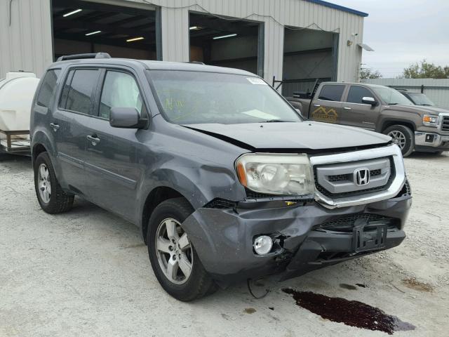 5FNYF3H52BB004557 - 2011 HONDA PILOT EXL GRAY photo 1