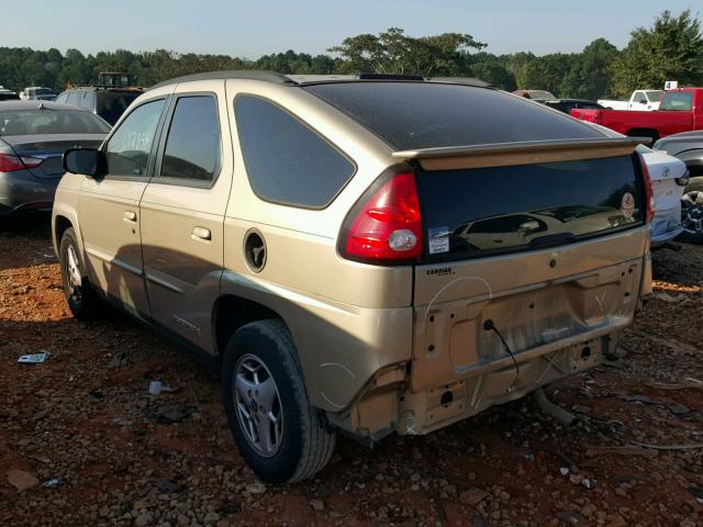 3G7DA03E14S566445 - 2004 PONTIAC AZTEK TAN photo 3