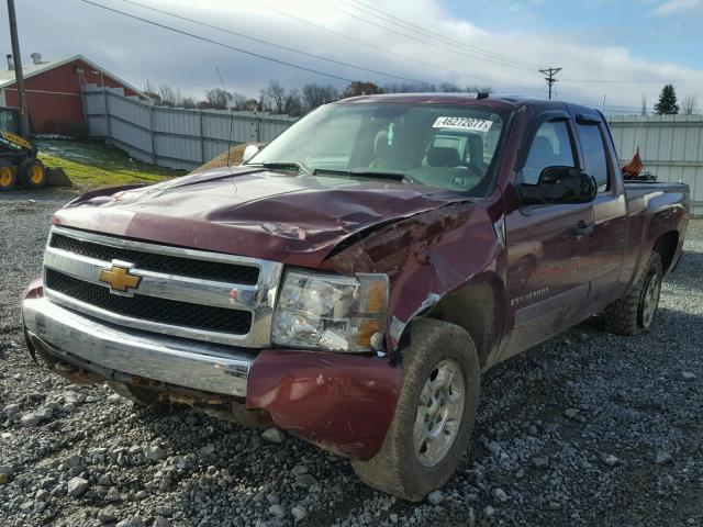 2GCEK19JX81298624 - 2008 CHEVROLET SILVERADO MAROON photo 2