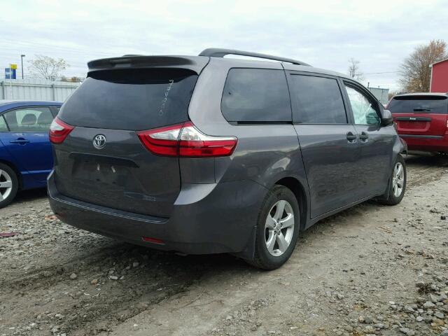 5TDZZ3DC2HS774200 - 2017 TOYOTA SIENNA BAS GRAY photo 4