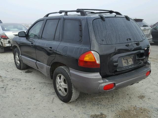 KM8SC13D94U767408 - 2004 HYUNDAI SANTA FE BLACK photo 3