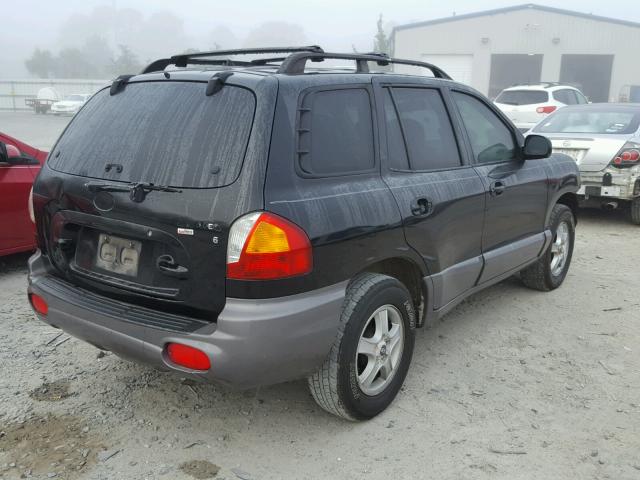 KM8SC13D94U767408 - 2004 HYUNDAI SANTA FE BLACK photo 4