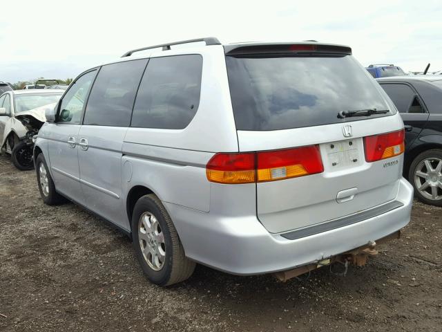 5FNRL18072B025510 - 2002 HONDA ODYSSEY EX SILVER photo 3