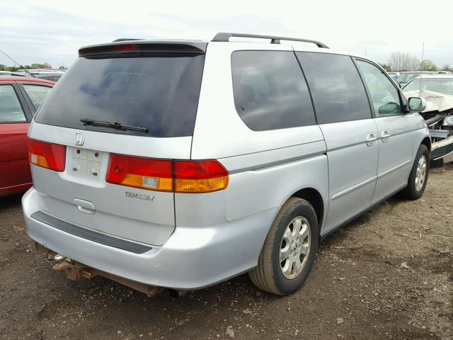 5FNRL18072B025510 - 2002 HONDA ODYSSEY EX SILVER photo 4