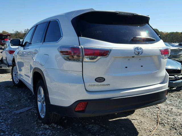 5TDZKRFH3GS168743 - 2016 TOYOTA HIGHLANDER WHITE photo 3