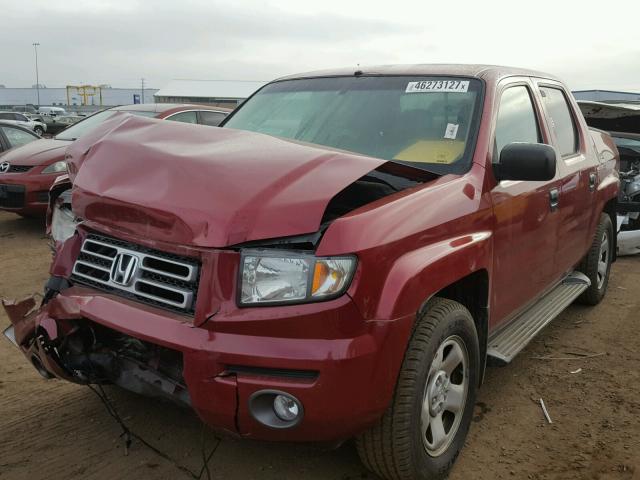 2HJYK16236H558128 - 2006 HONDA RIDGELINE RED photo 2