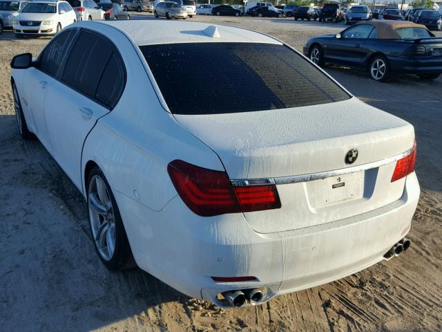 WBAYE8C50DD132472 - 2013 BMW 750LI WHITE photo 3