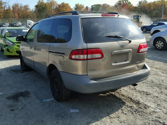 4T3ZF13C82U424235 - 2002 TOYOTA SIENNA LE TAN photo 3