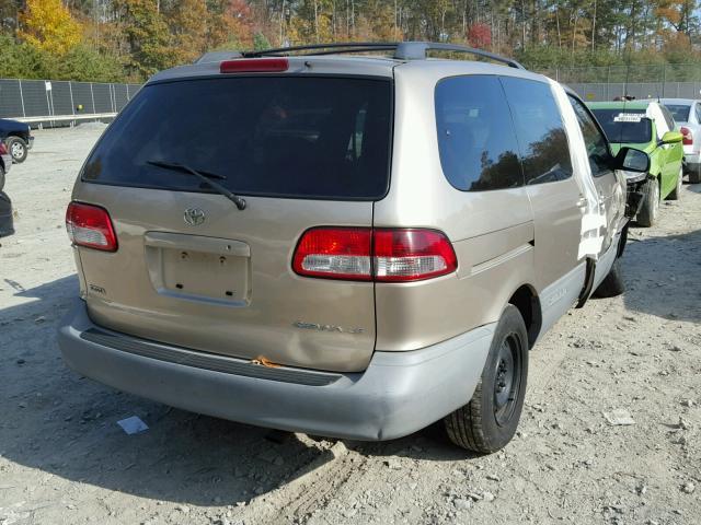 4T3ZF13C82U424235 - 2002 TOYOTA SIENNA LE TAN photo 4