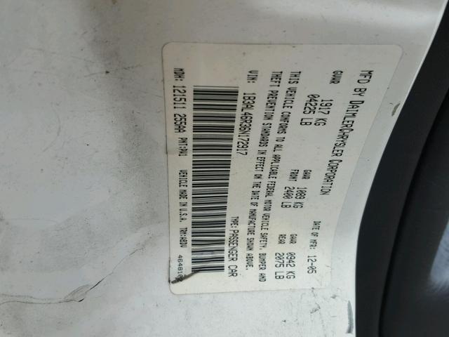 1B3AL46R36N172917 - 2006 DODGE STRATUS SX WHITE photo 10