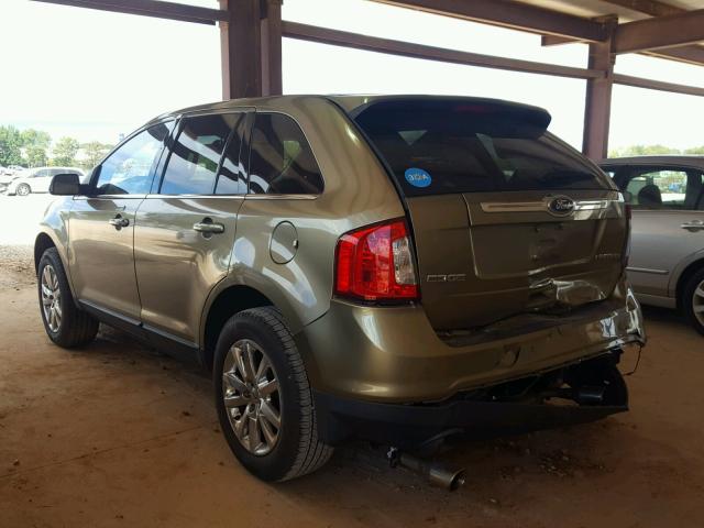 2FMDK3KC9CBA26146 - 2012 FORD EDGE LIMIT GREEN photo 3