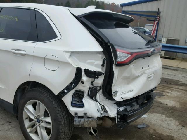 2FMPK4J93HBB03092 - 2017 FORD EDGE SEL WHITE photo 9