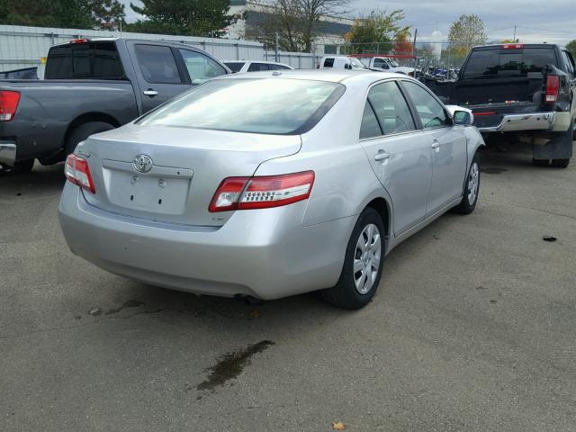 4T4BF3EK2AR067942 - 2010 TOYOTA CAMRY BASE SILVER photo 4