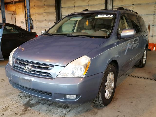 KNDMB233986199412 - 2008 KIA SEDONA EX BLUE photo 2