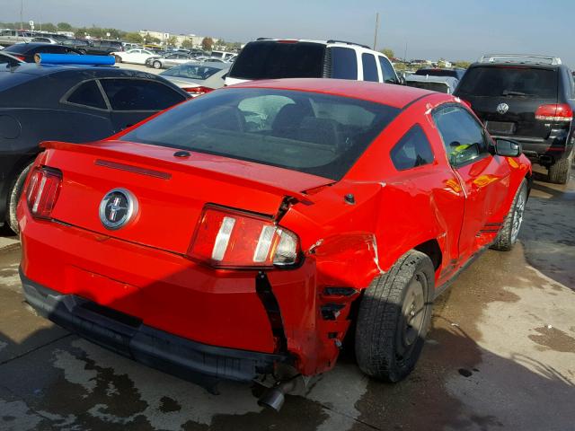 1ZVBP8AM0C5228590 - 2012 FORD MUSTANG RED photo 4
