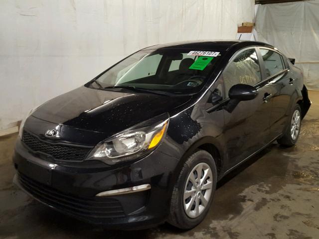 KNADM4A39G6539968 - 2016 KIA RIO LX BLACK photo 2