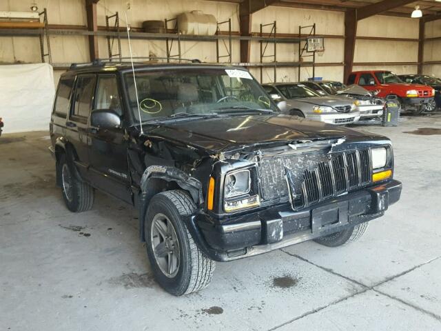 1J4FF58S2YL144858 - 2000 JEEP CHEROKEE C BLACK photo 1