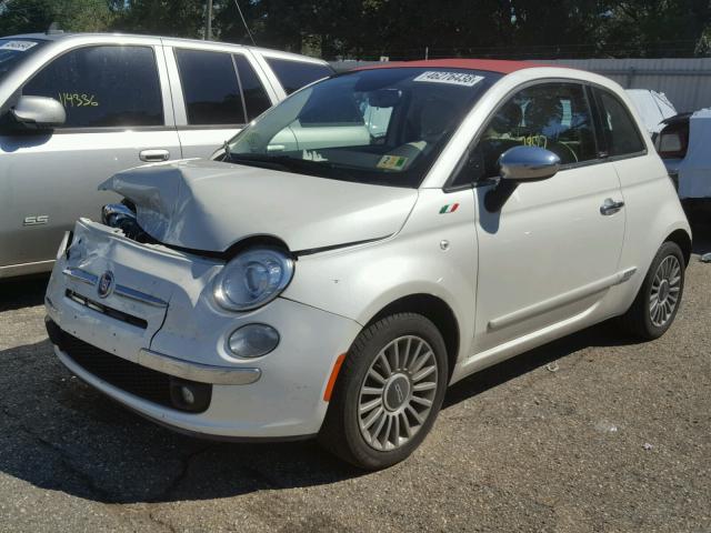 3C3CFFER7FT640650 - 2015 FIAT 500 LOUNGE WHITE photo 2