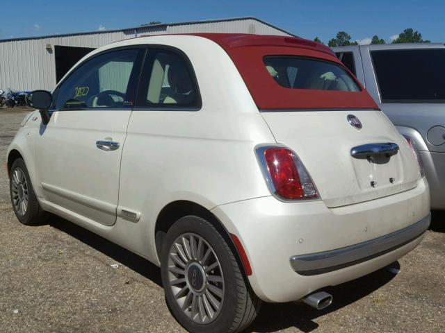 3C3CFFER7FT640650 - 2015 FIAT 500 LOUNGE WHITE photo 3