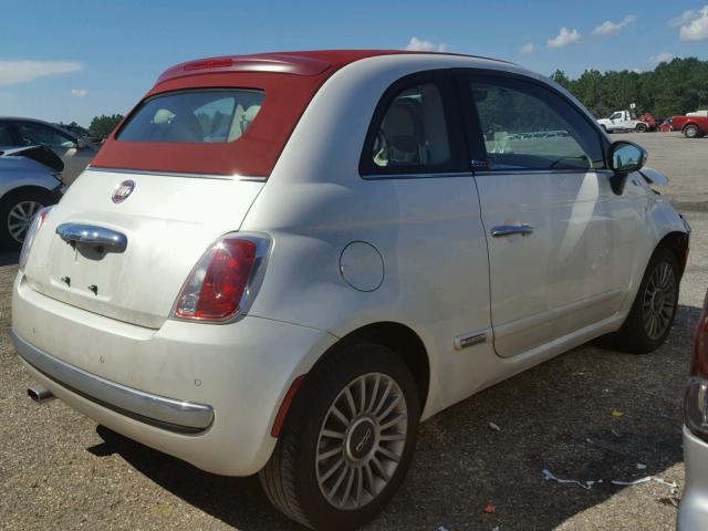 3C3CFFER7FT640650 - 2015 FIAT 500 LOUNGE WHITE photo 4