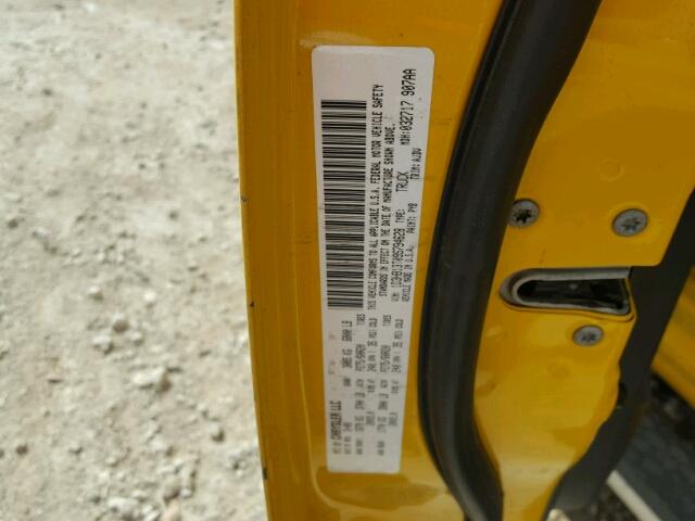 1D3HB13T09S794628 - 2009 DODGE RAM 1500 YELLOW photo 10