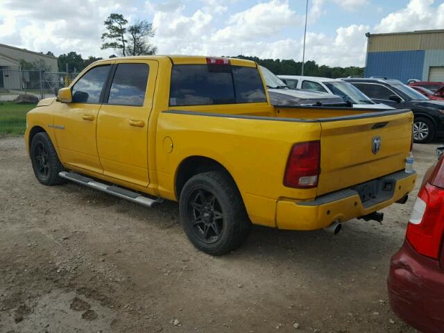 1D3HB13T09S794628 - 2009 DODGE RAM 1500 YELLOW photo 3