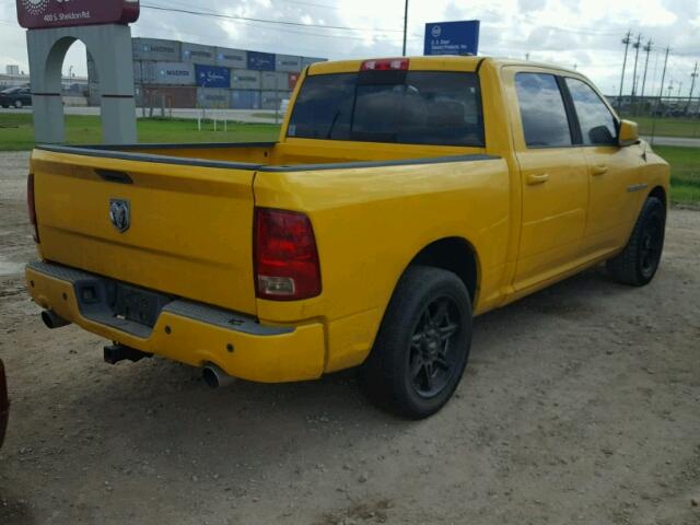 1D3HB13T09S794628 - 2009 DODGE RAM 1500 YELLOW photo 4