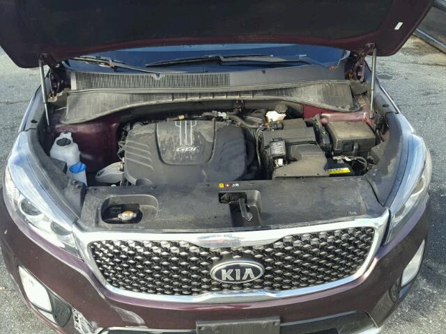 5XYPKDA52GG079489 - 2016 KIA SORENTO SX PURPLE photo 7