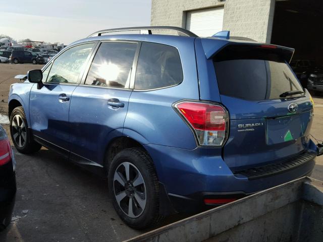 JF2SJAEC0HH801136 - 2017 SUBARU FORESTER 2 BLUE photo 3