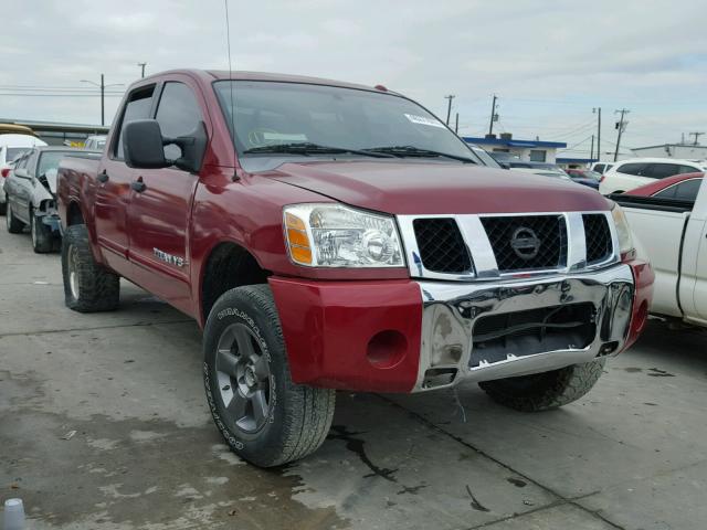 1N6AA07C98N350305 - 2008 NISSAN TITAN XE MAROON photo 1