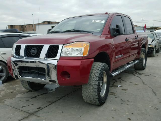 1N6AA07C98N350305 - 2008 NISSAN TITAN XE MAROON photo 2