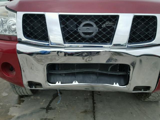 1N6AA07C98N350305 - 2008 NISSAN TITAN XE MAROON photo 9