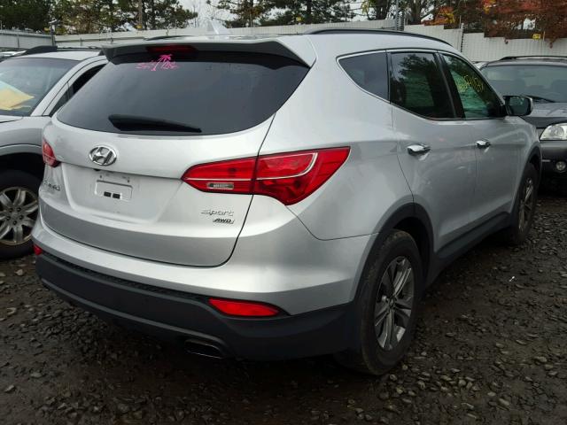 5XYZUDLB8FG269883 - 2015 HYUNDAI SANTA FE S SILVER photo 4