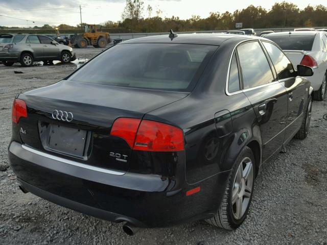 WAUDF78E77A092654 - 2007 AUDI A4 2.0T QU BLACK photo 4