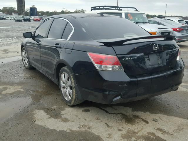 1HGCP26818A002042 - 2008 HONDA ACCORD EXL BLACK photo 3