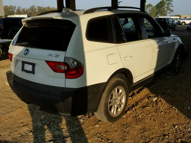 WBXPA73444WC38882 - 2004 BMW X3 2.5I WHITE photo 4