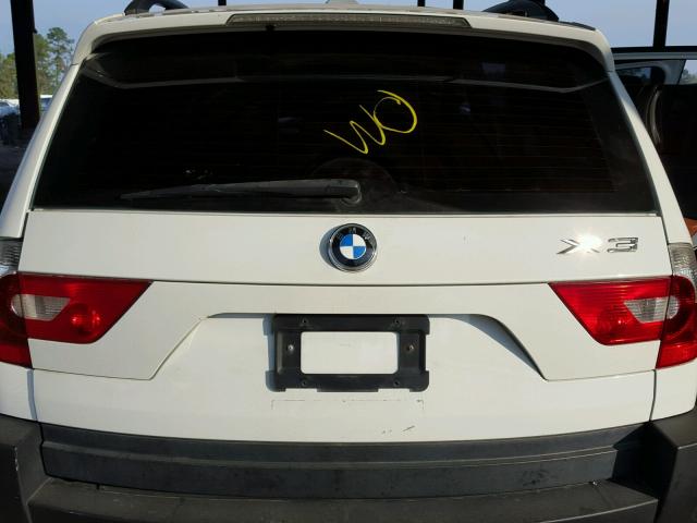 WBXPA73444WC38882 - 2004 BMW X3 2.5I WHITE photo 9