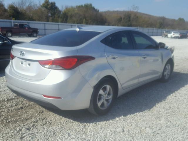 KMHDH4AE5EU191521 - 2014 HYUNDAI ELANTRA SE SILVER photo 4